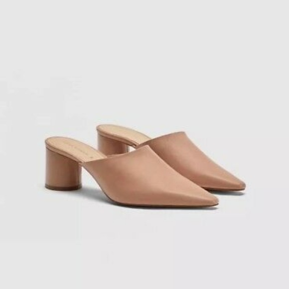 zara leather mules